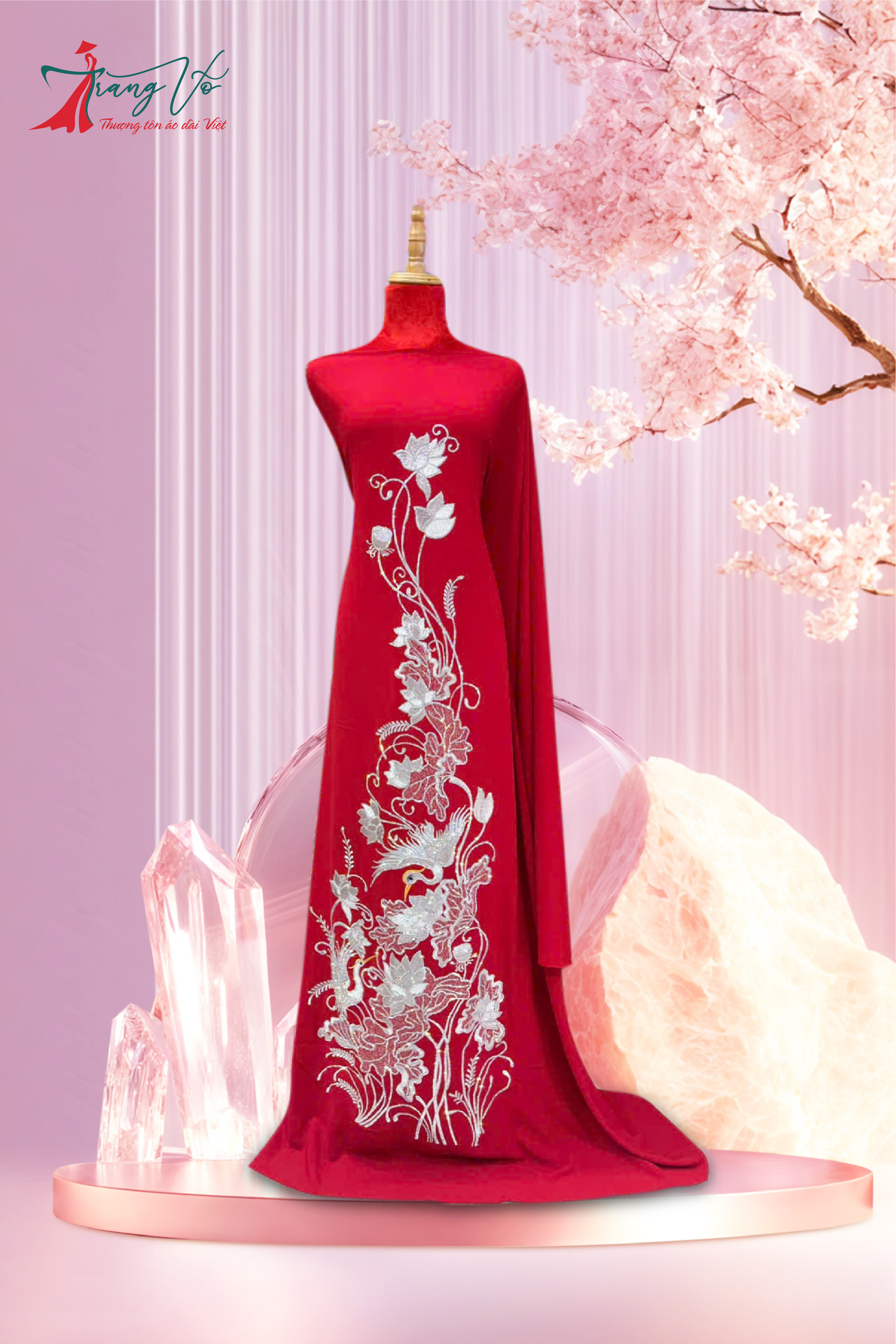 LEN Ý THÊU ÉP ĐÁ SWAROVSKI CAO CẤP #12112406